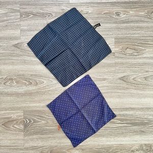 Lot of 2 / Men’s Pocket Squares / Light & Dark Blue